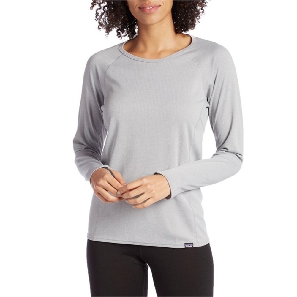 Patagonia Women's Capilene Midweight Long Sleeve Crewneck Top Gray Medium
